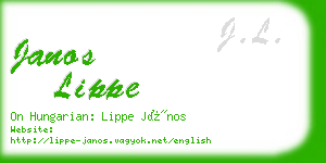 janos lippe business card